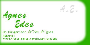 agnes edes business card